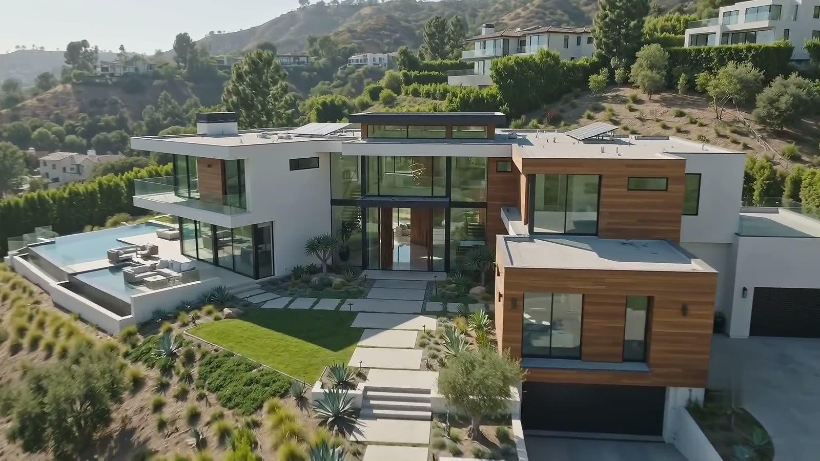 A ground-up home under construction in Los Angeles County